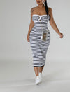 Striped Twisted Tube Dress