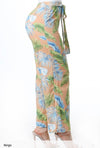 Tropical Print Capri Pants