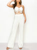 Lace Crop Top Pant Set